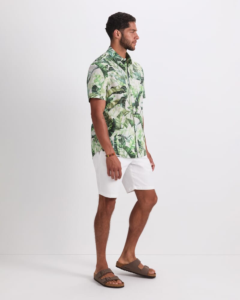 Kane Short Sleeve Print Shirt in GREEN MULTI