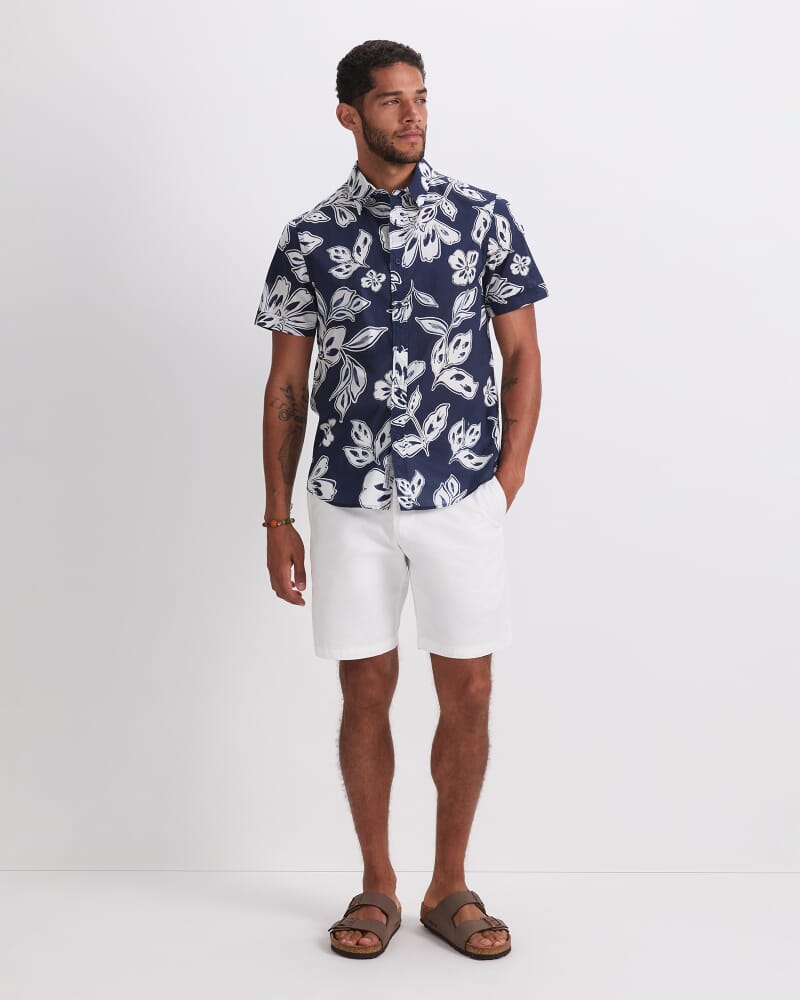 Rhett Short Sleeve Print Shirt in MIDNIGHT