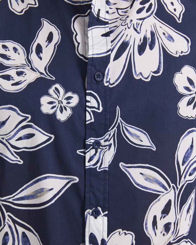 Rhett Short Sleeve Print Shirt in MIDNIGHT