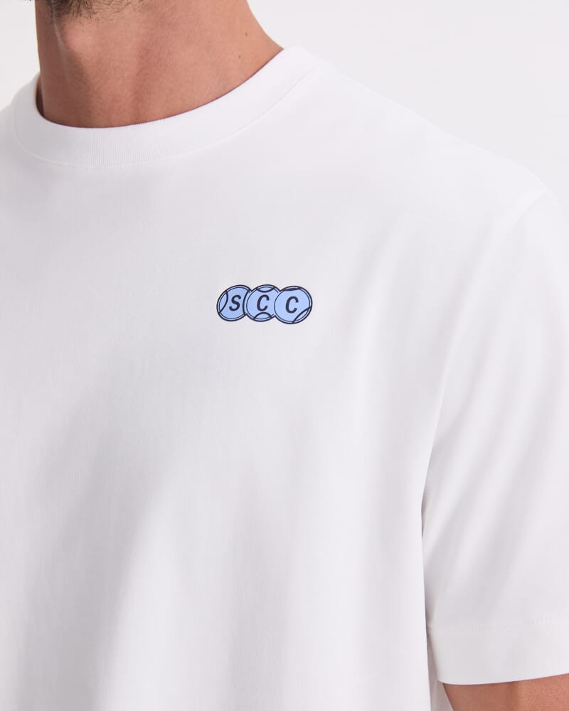 Fawkner Club Graphic Tee in WHITE MULTI