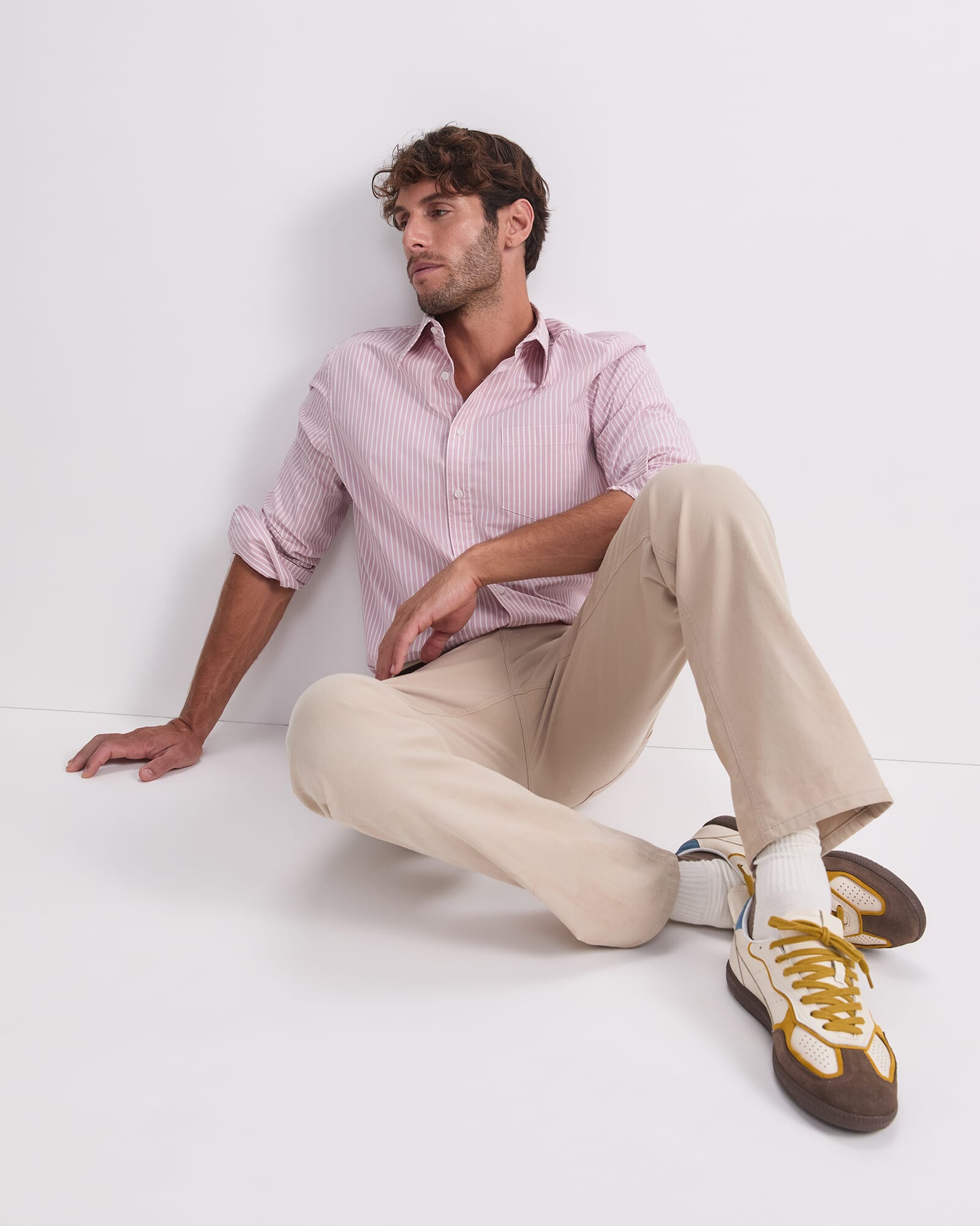 Stripe Long Sleeve Poplin Shirt