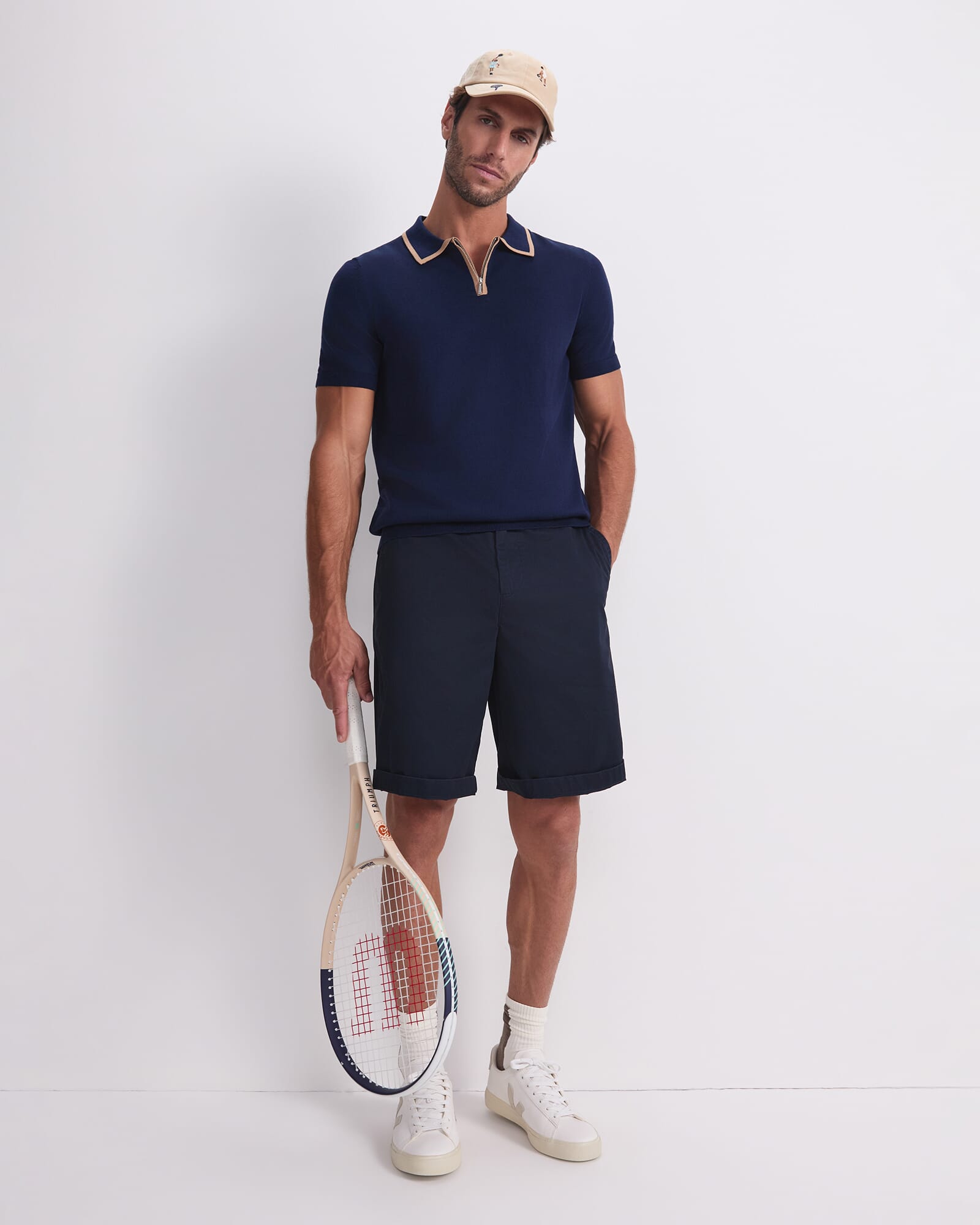 Brookes 1/4 Zip Knit Polo