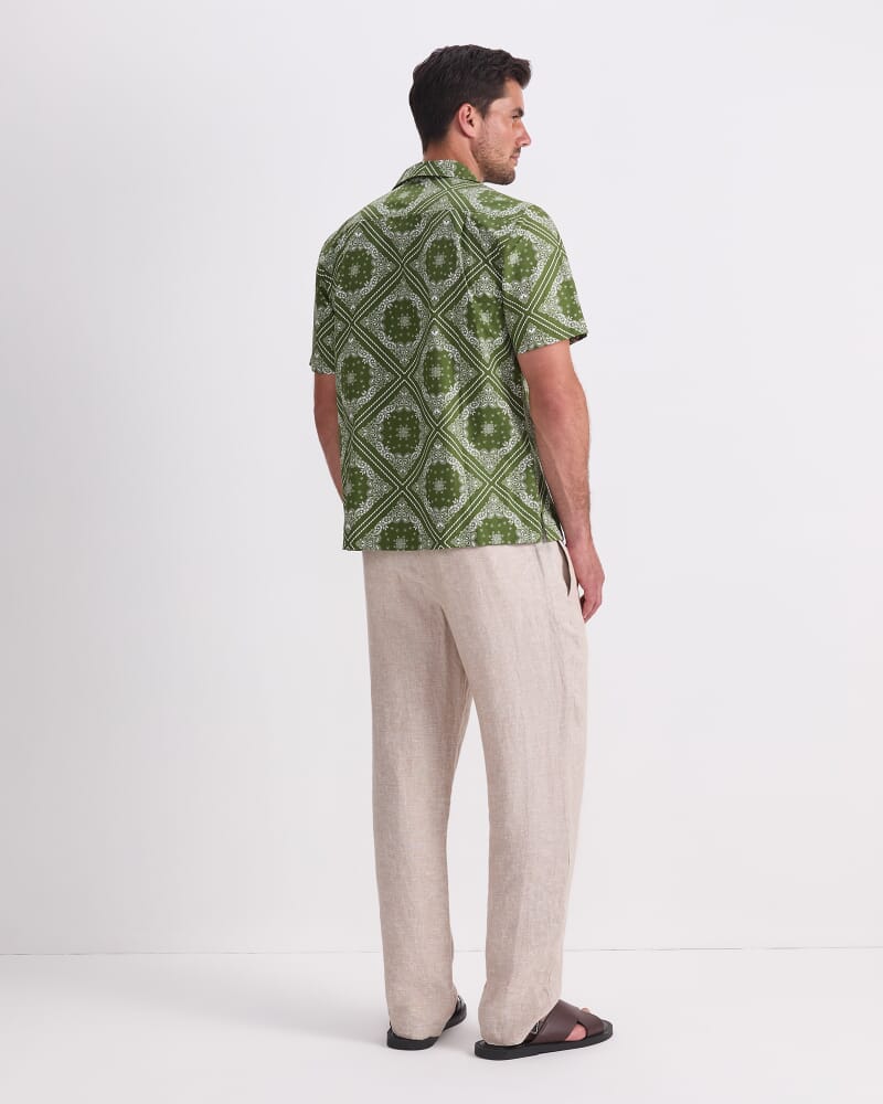 Bandana Short Sleeve Resort Shirt in KHAKI