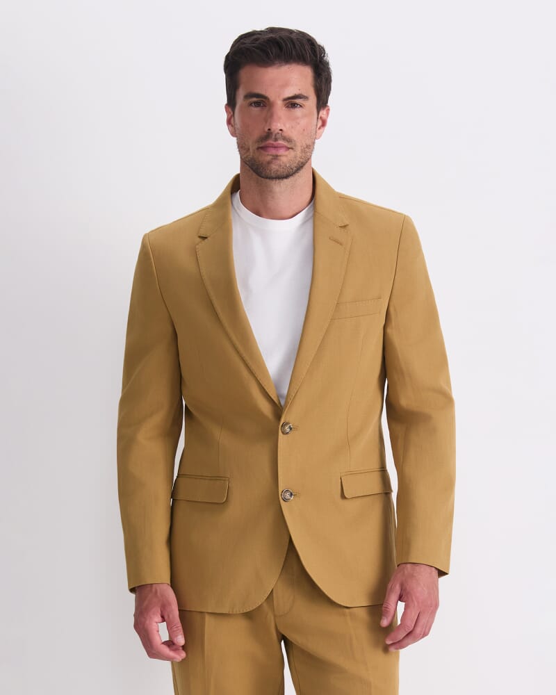 Alain Single Breasted Jacket in CAMEL