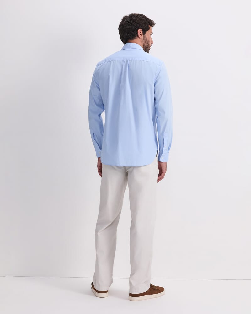 Long Sleeve Military Shirt in SOFT BLUE
