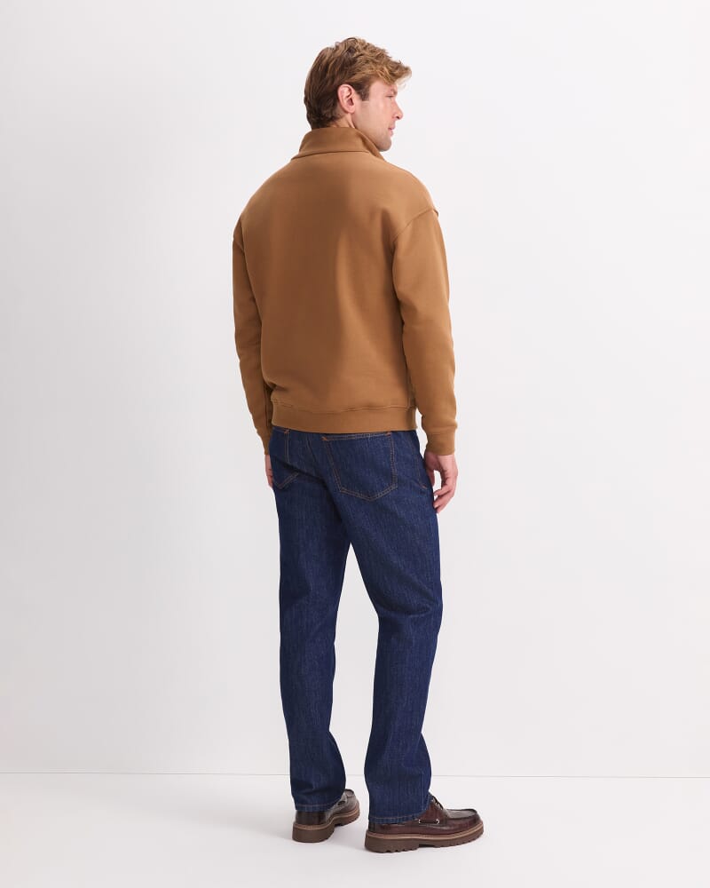 Quater Zip Sweatshirt in CAMEL