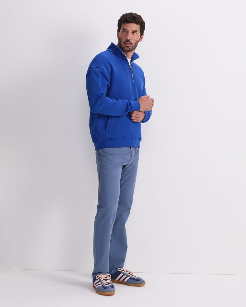 Quarter Zip Sweatshirt in COBALT