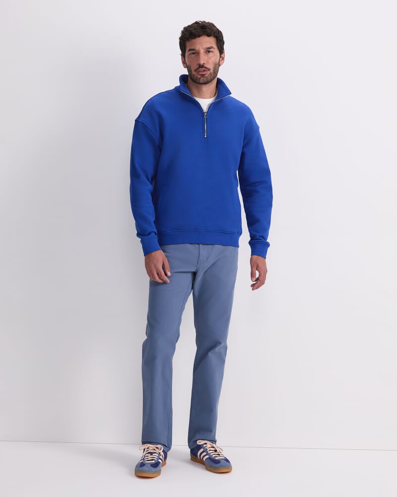 Quarter Zip Sweatshirt in COBALT