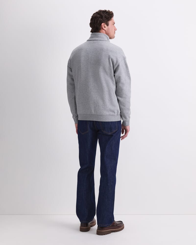Quarter Zip Sweatshirt in GREY MARLE