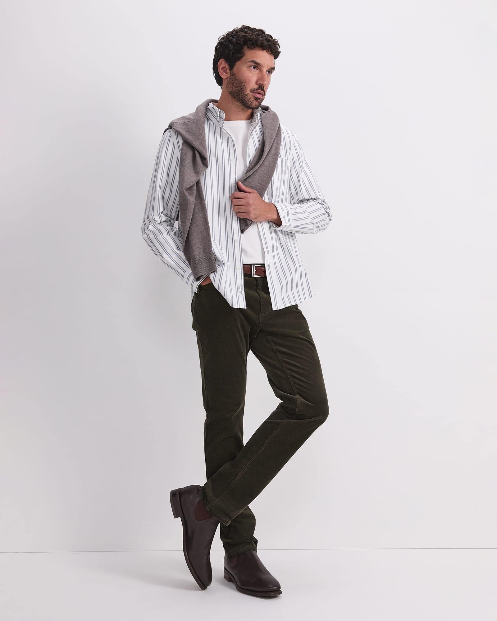 Oxford Long Sleeve Stripe Shirt
