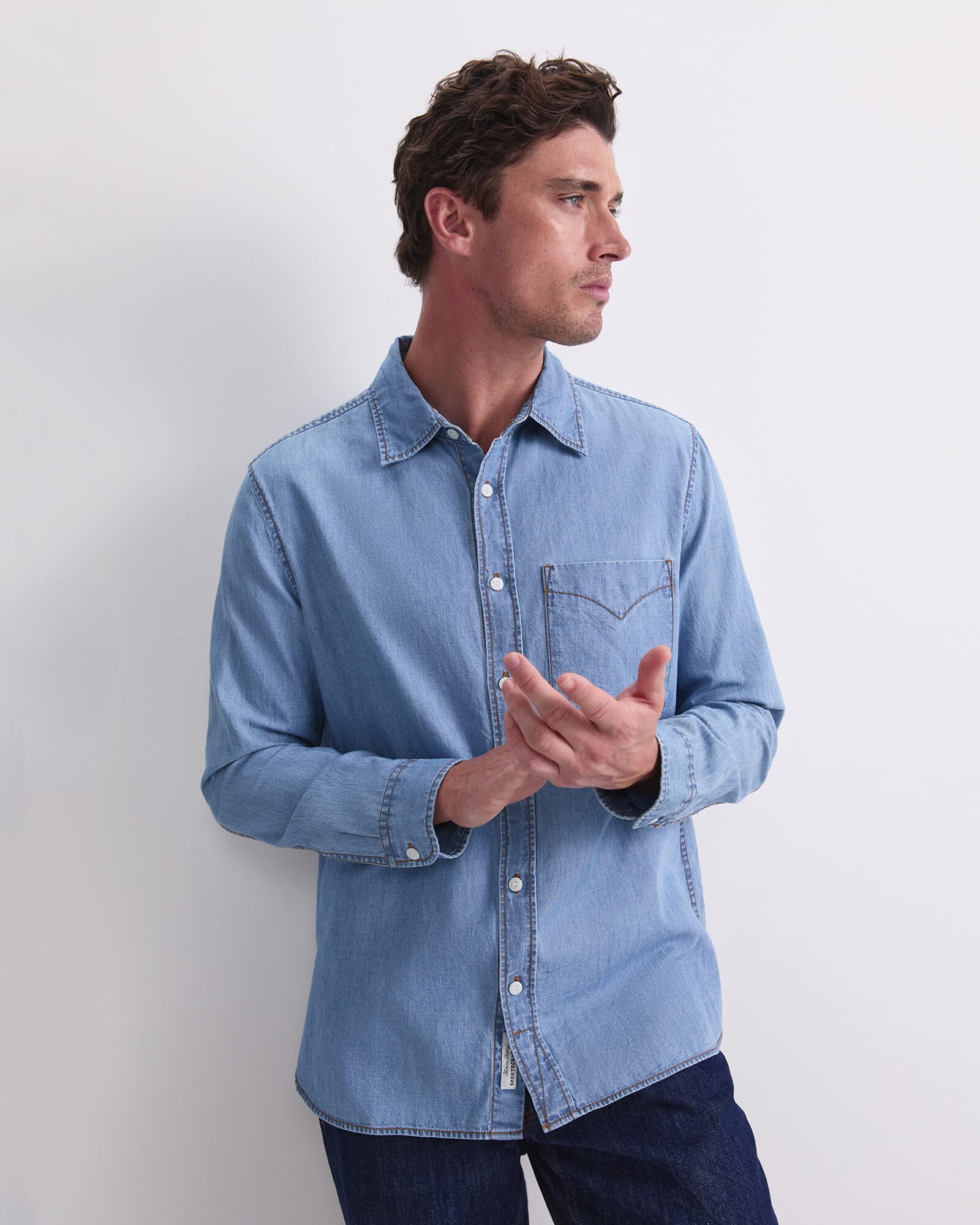 Long Sleeve Denim Shirt