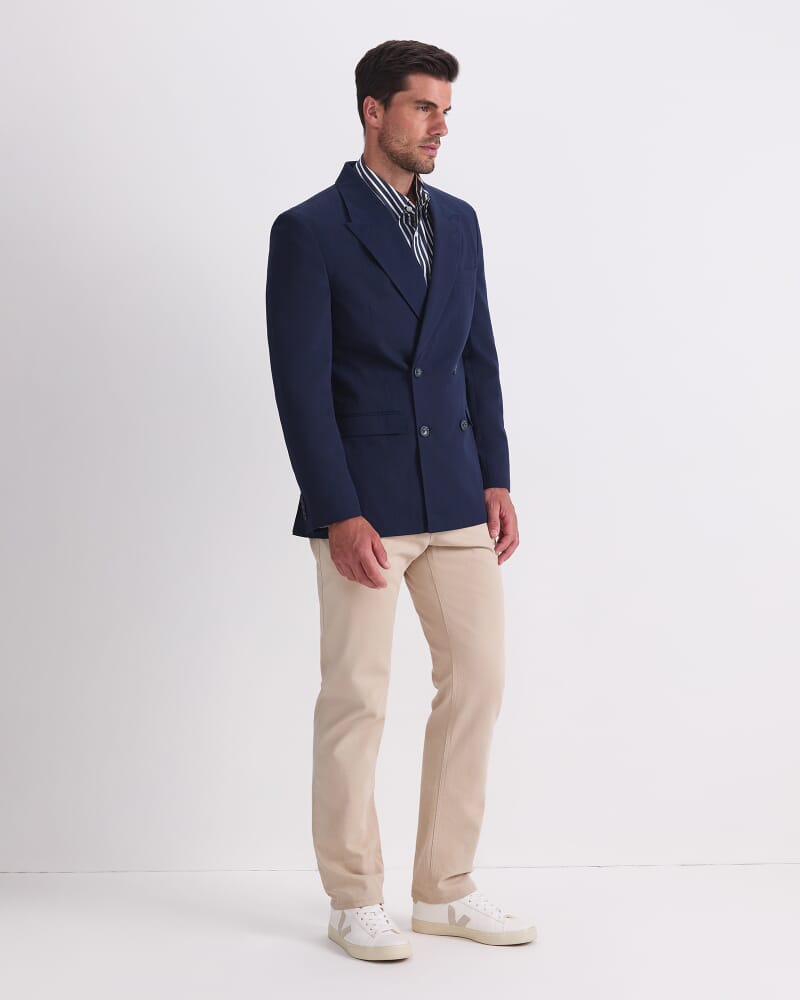 Alain Double Breasted Jacket in NAVY