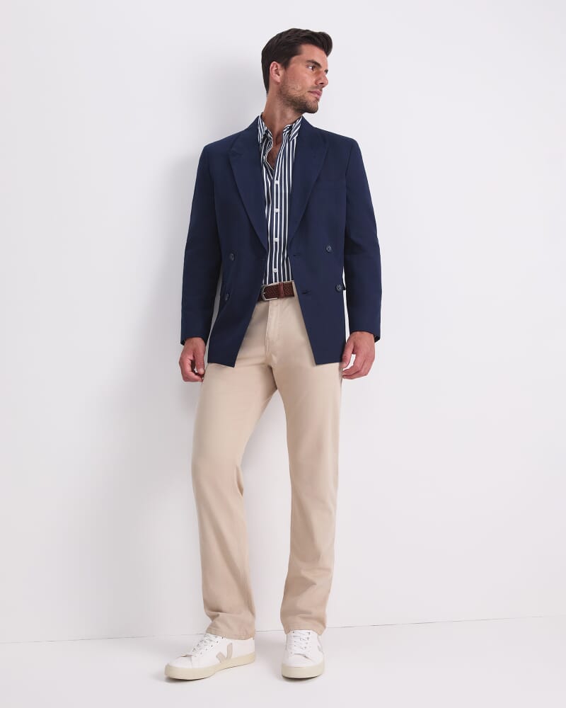 Alain Double Breasted Jacket in NAVY