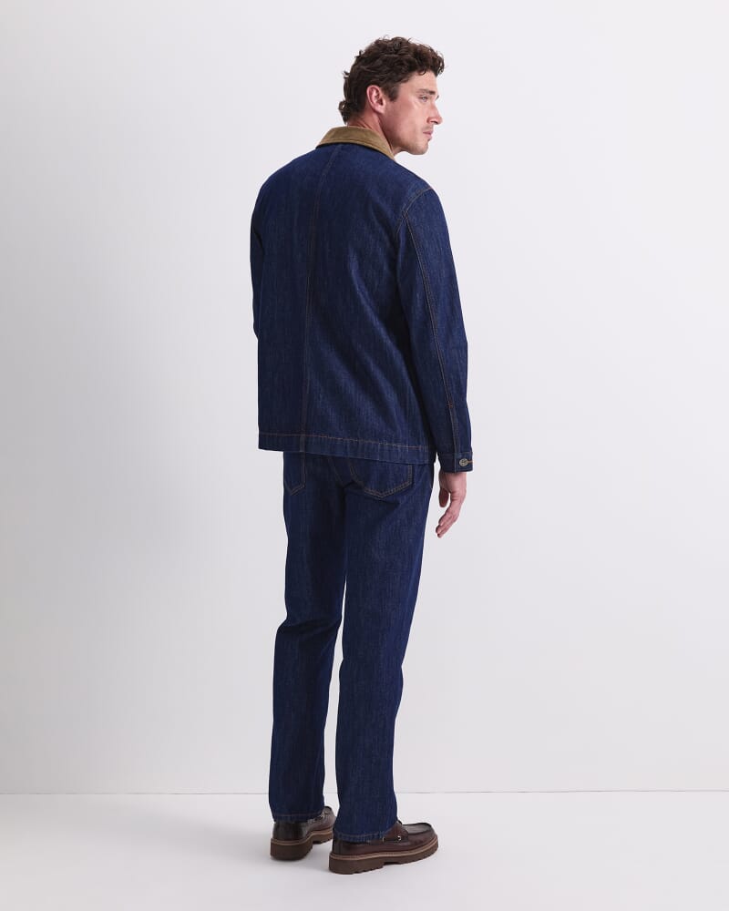 Denim Chore Jacket in RAW INDIGO