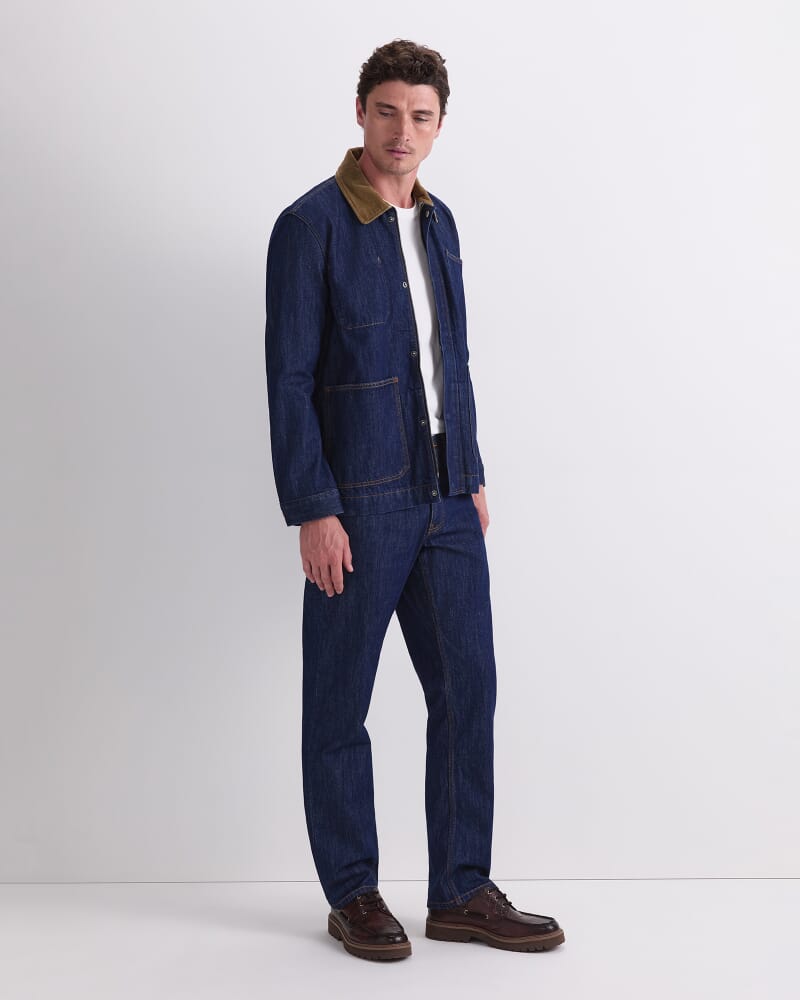 Denim Chore Jacket in RAW INDIGO