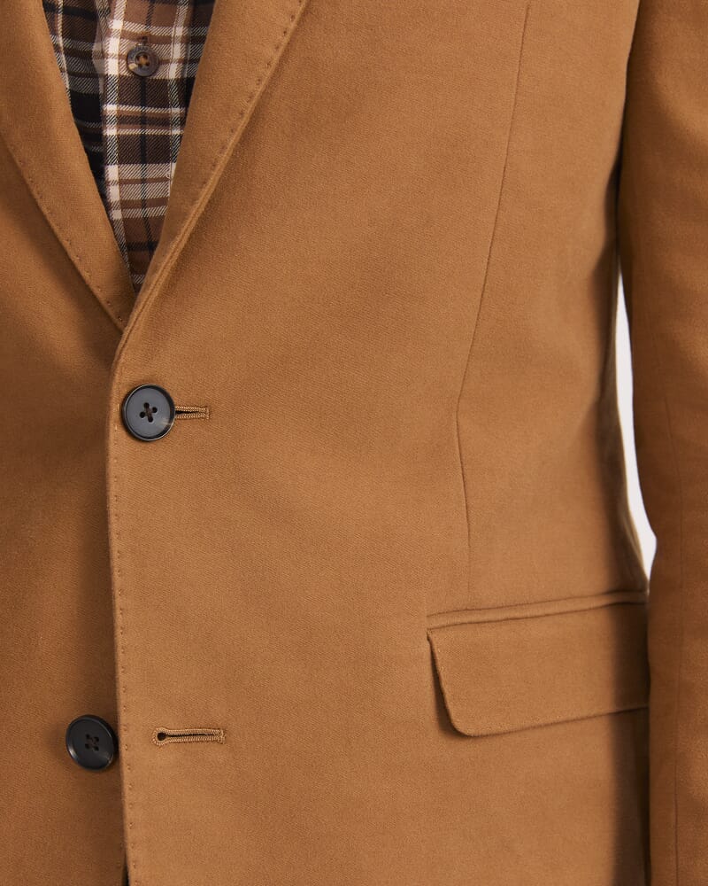 Italian Moleskin Blazer in CAMEL