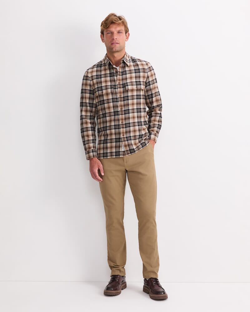 Xavier Flannel Shirt in BROWN MULTI
