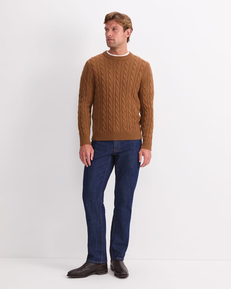 Cable Knit Sweater in CAMEL