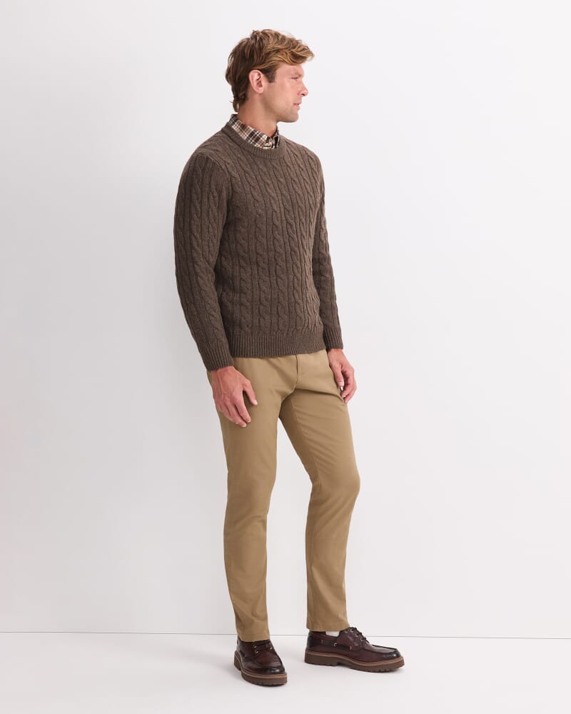 Cable Knit Sweater in MOCHA