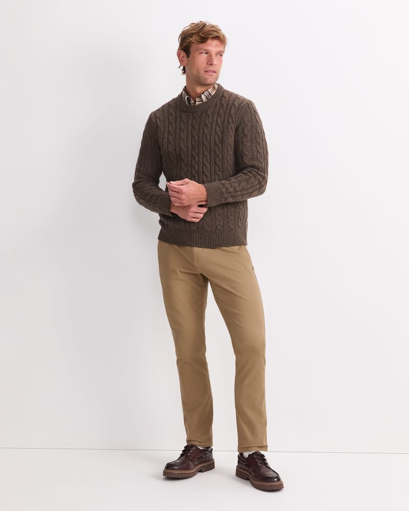 Cable Knit Sweater in MOCHA