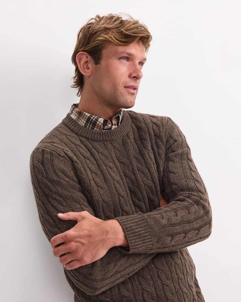 Cable Knit Sweater in MOCHA