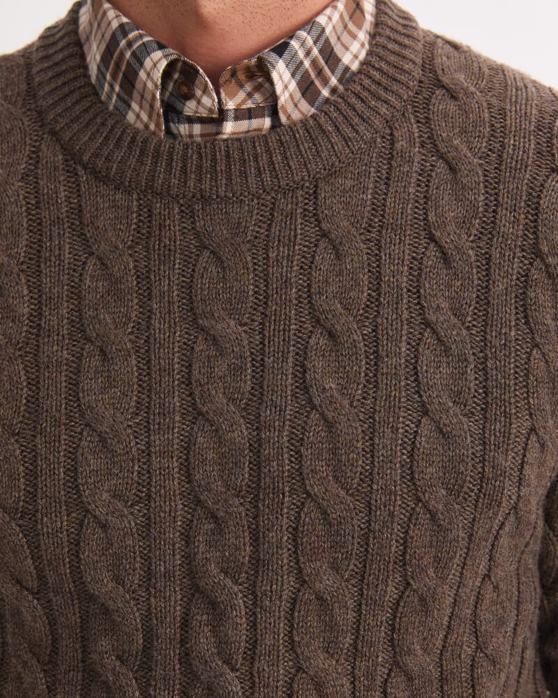Cable Knit Sweater in MOCHA