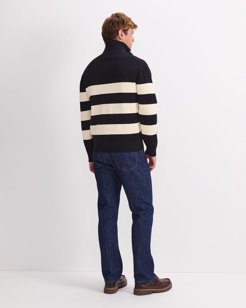 Nautical Stripe Sweater in NAVY