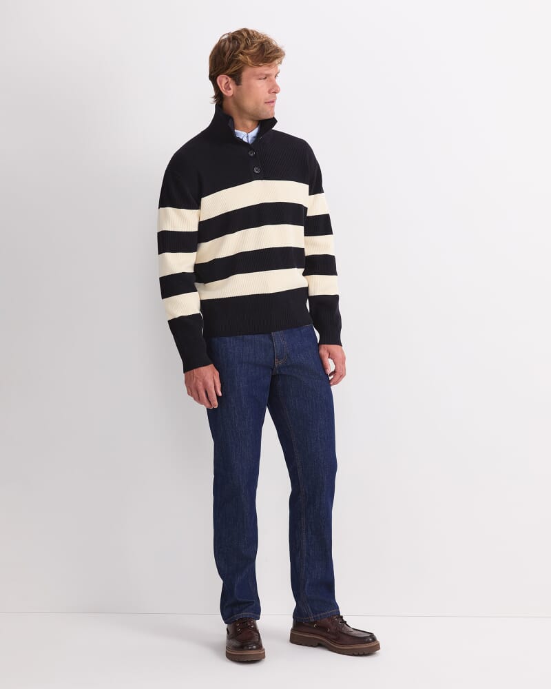 Nautical Stripe Sweater in NAVY