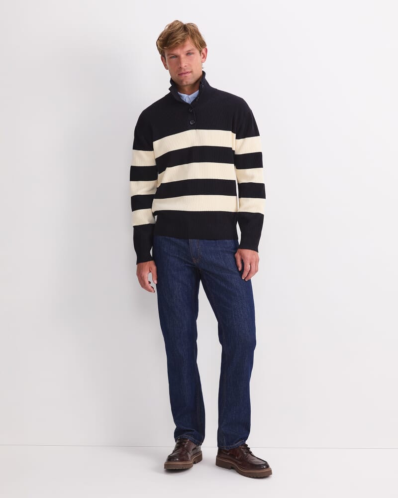 Nautical Stripe Sweater in NAVY