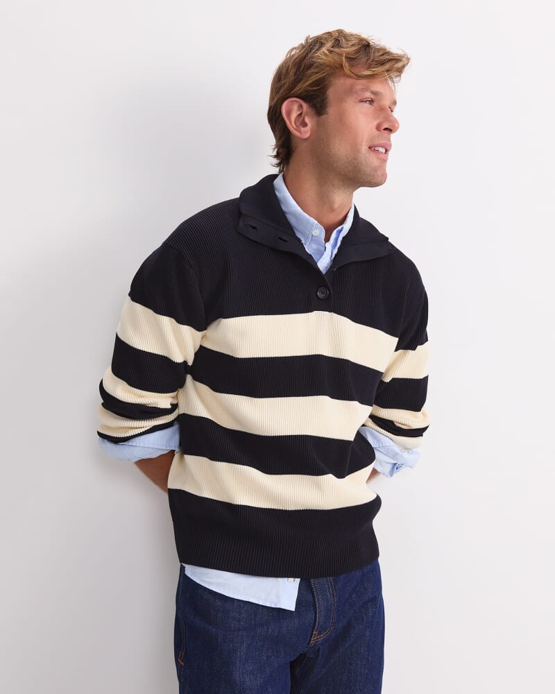 Nautical Stripe Sweater in NAVY