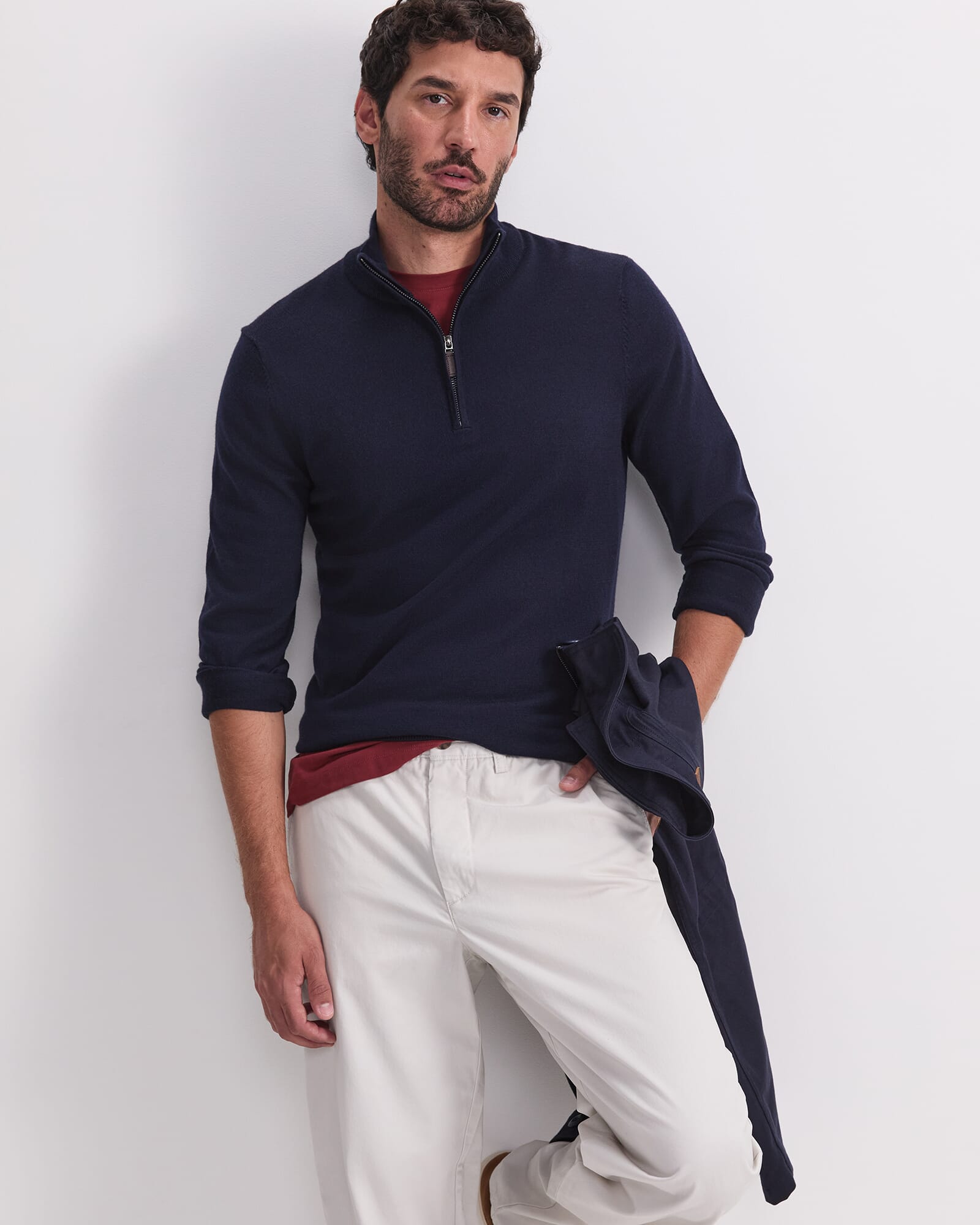 Merino Quarter Zip Knit