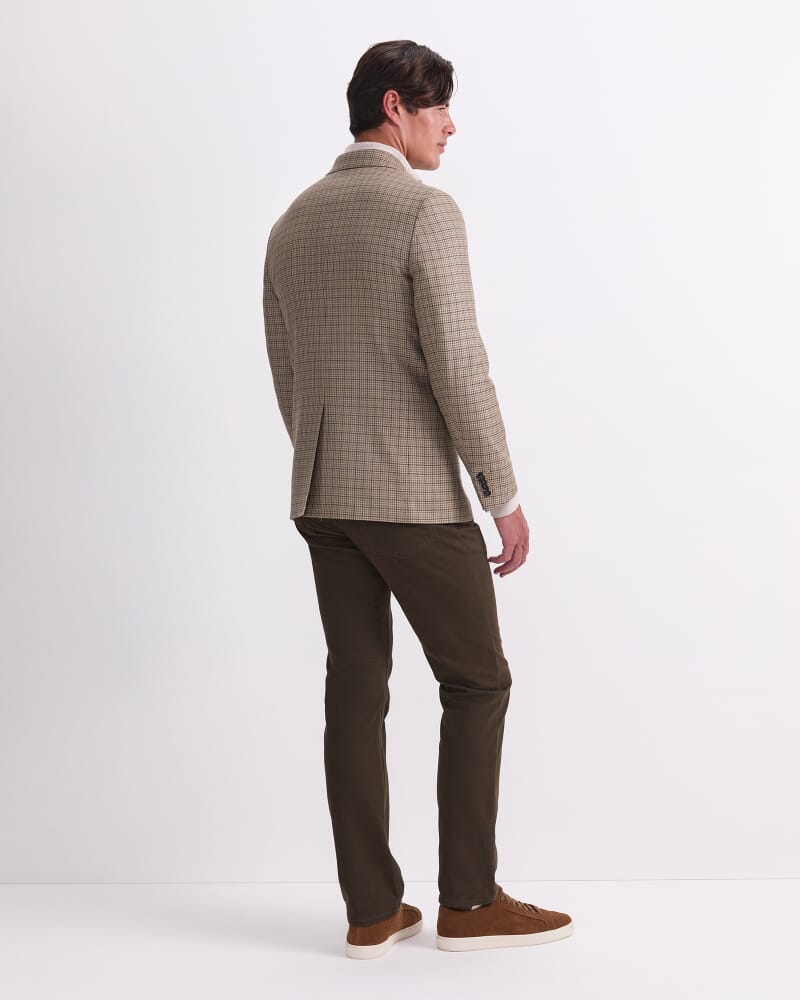 Check Single Breasted Blazer in BROWN MULTI