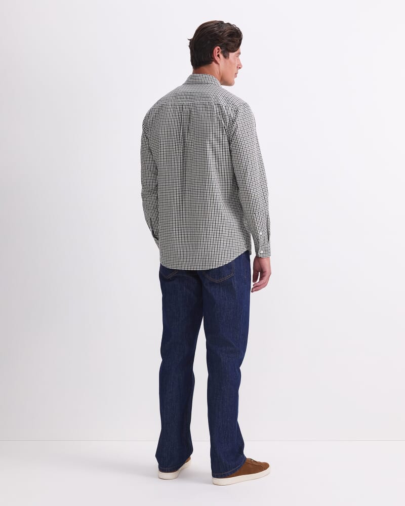 David Long Sleeve Check Shirt in GREEN