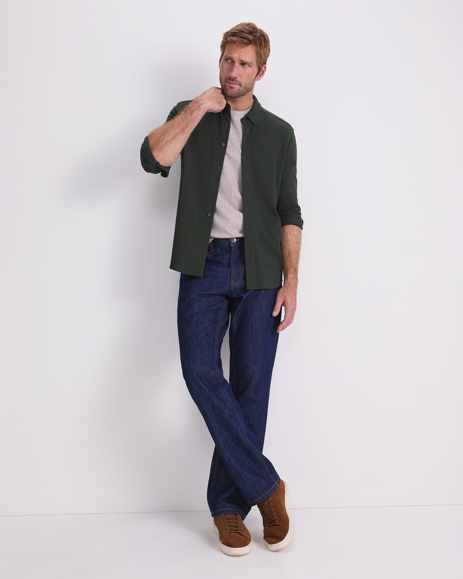 Long Sleeve Pique Shirt
