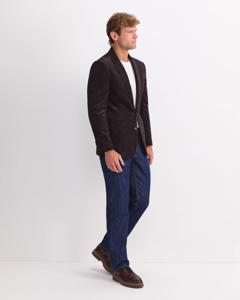 Cord Blazer in CHOCOLATE