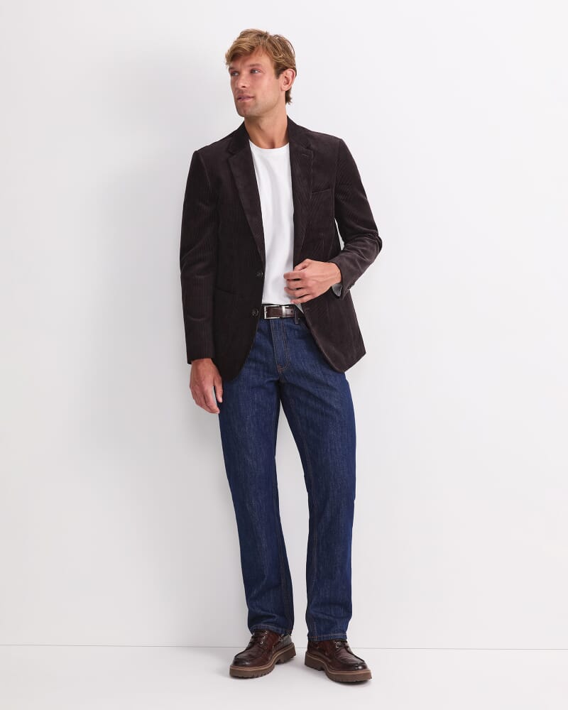 Cord Blazer in CHOCOLATE