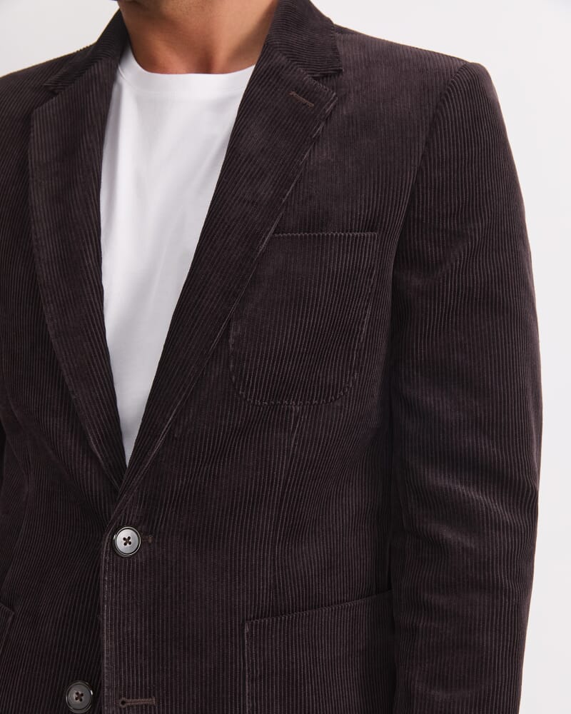 Cord Blazer in CHOCOLATE