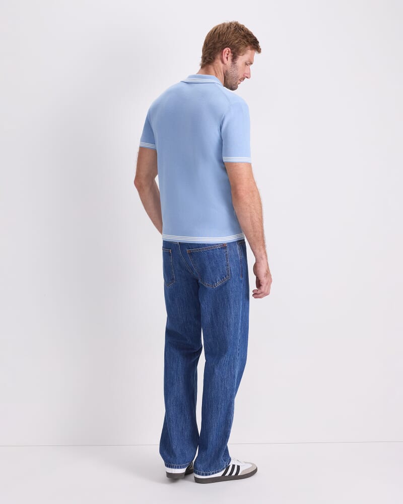 Finnley Knit Polo in BLUE