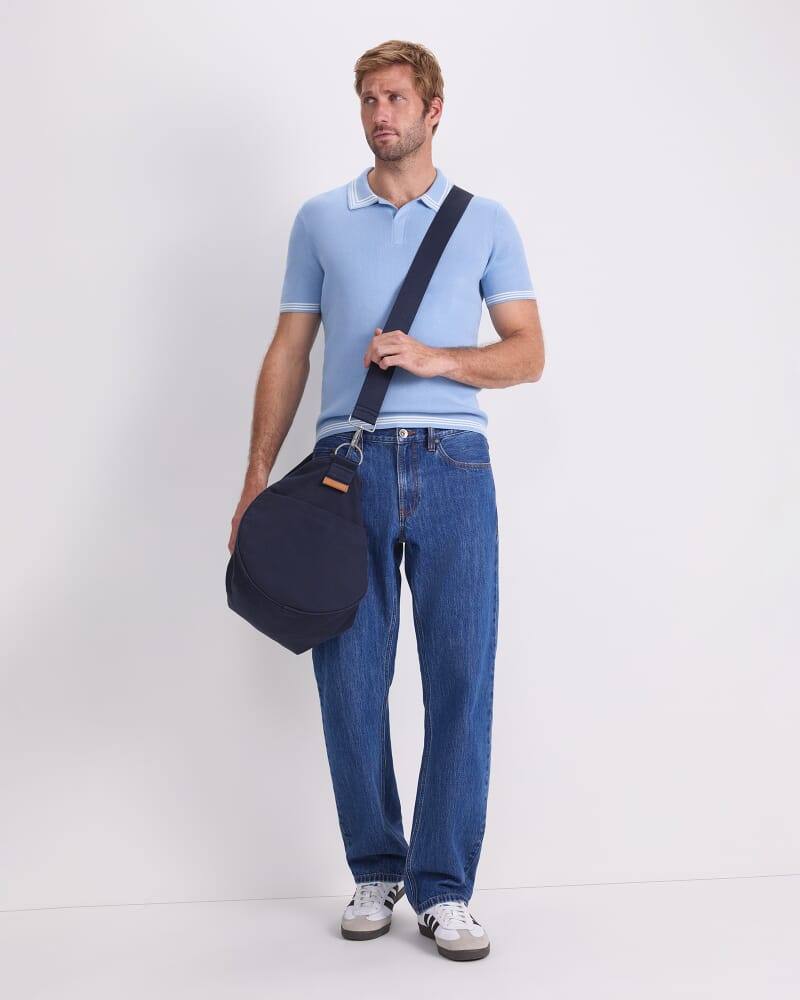 Finnley Knit Polo in BLUE
