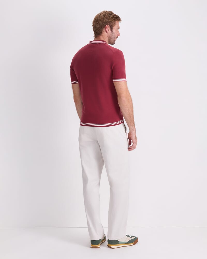 Finnley Knit Polo in WINE