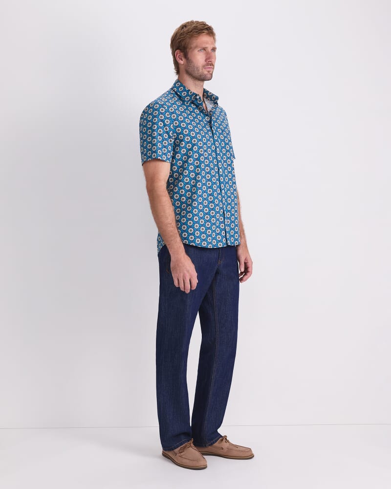 Walter Short Sleeve Liberty Shirt in BLUE MULTI