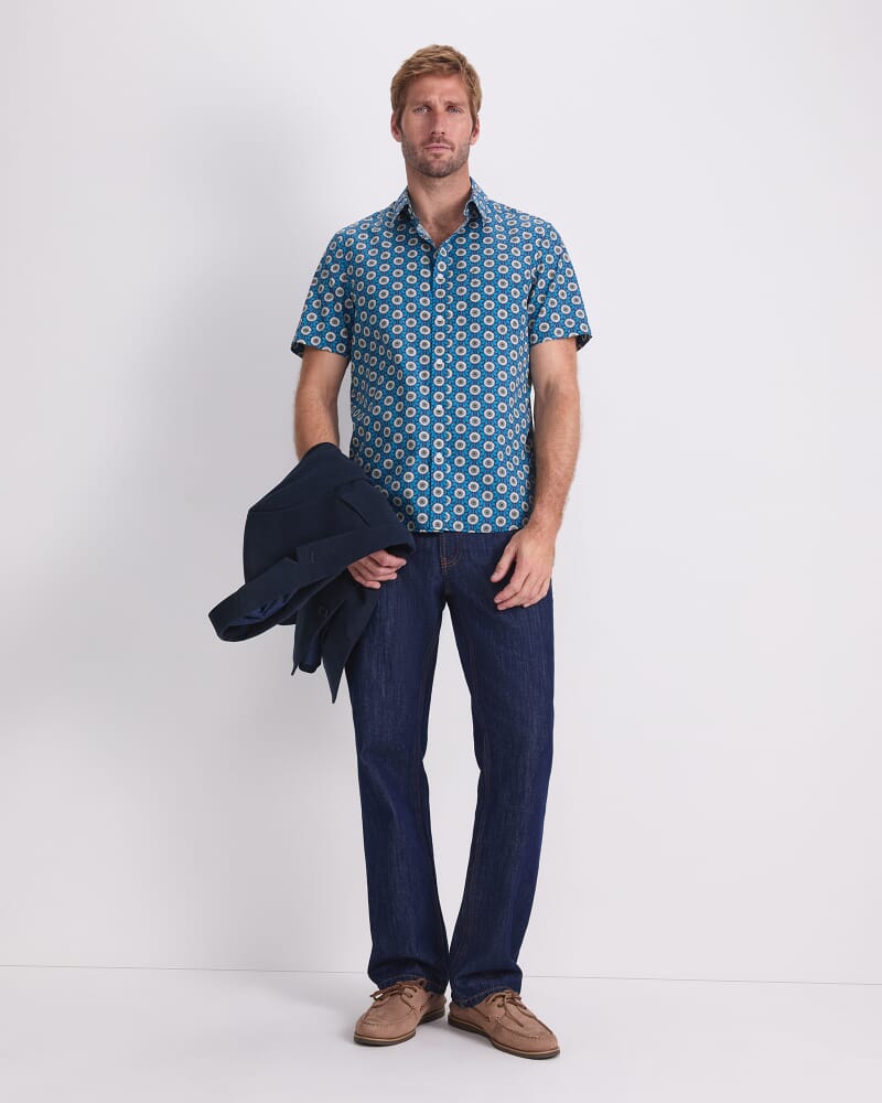 Walter Short Sleeve Liberty Shirt in BLUE MULTI