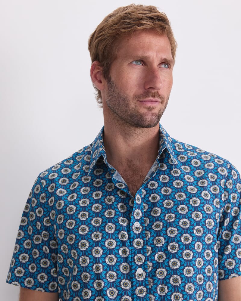 Walter Short Sleeve Liberty Shirt in BLUE MULTI