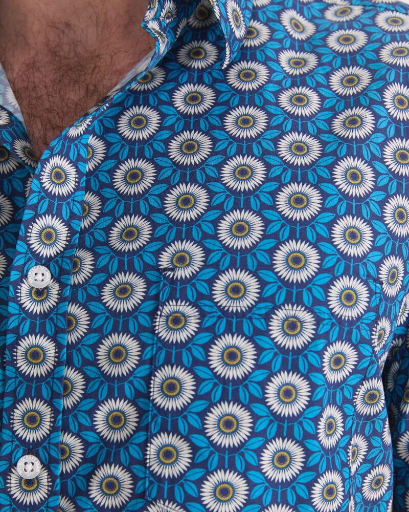 Walter Short Sleeve Liberty Shirt in BLUE MULTI