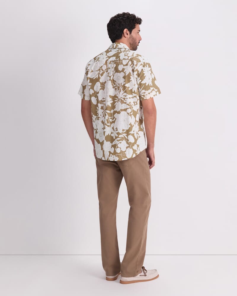 Gardner Short Sleeve Print Shirt in KELP