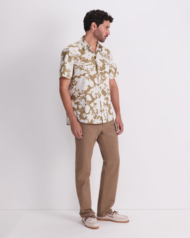 Gardner Short Sleeve Print Shirt in KELP