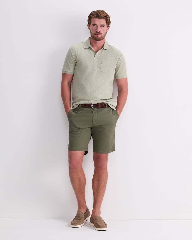 Odin Textured Polo in SAGE
