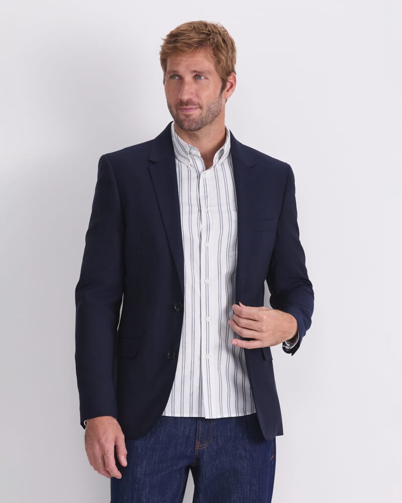 Miles Wool Blazer in NAVY