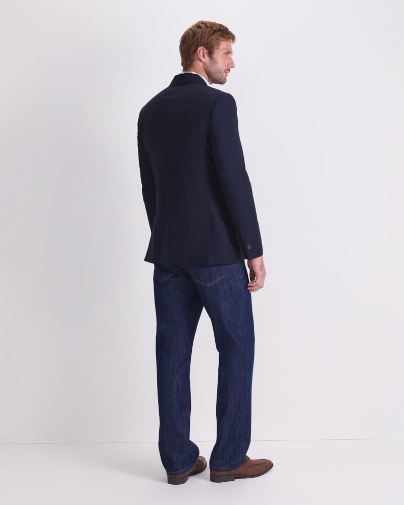 Miles Wool Blazer in NAVY