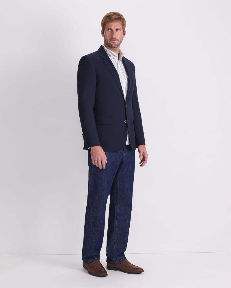 Miles Wool Blazer in NAVY